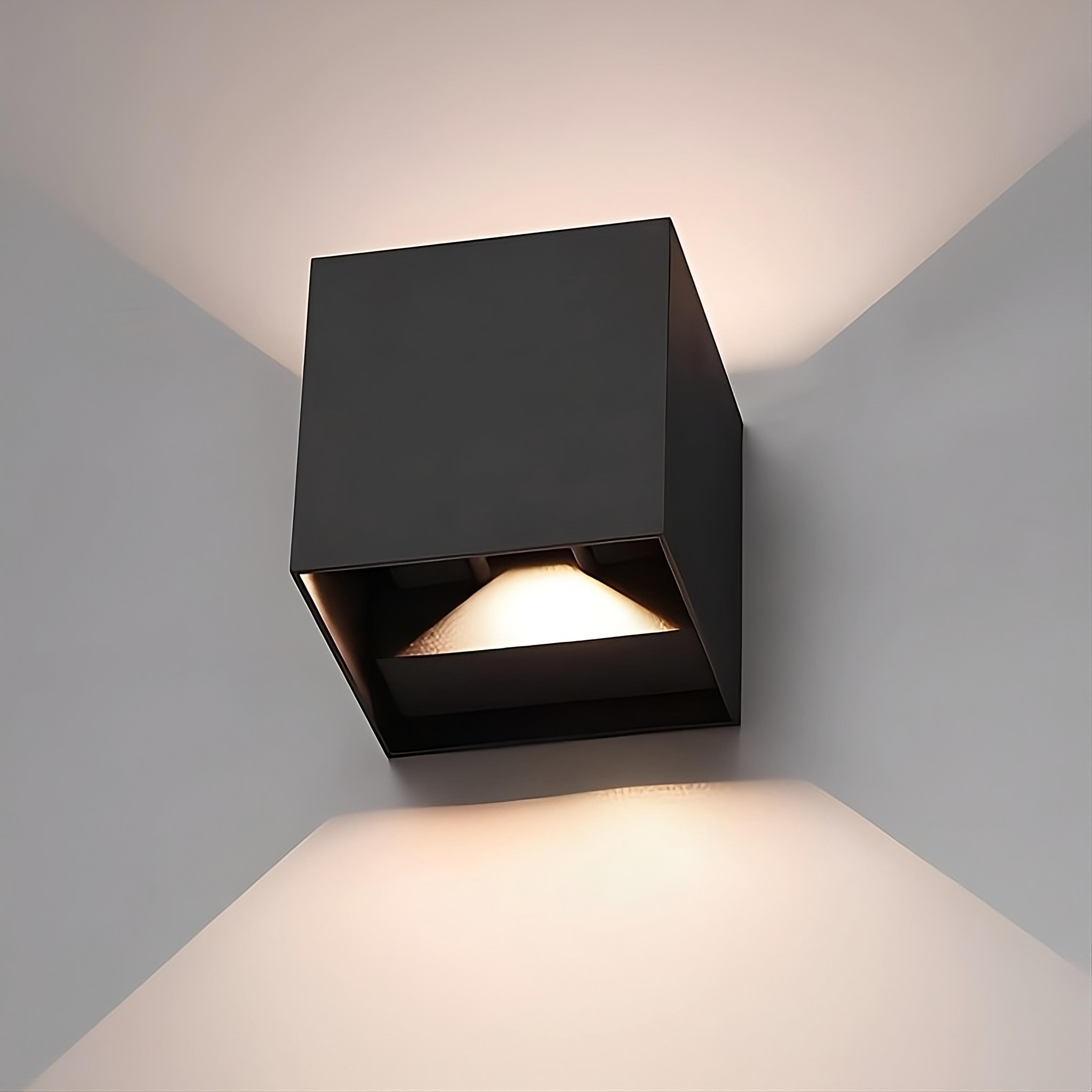 Cube Motion-Sensor Wall Sconce