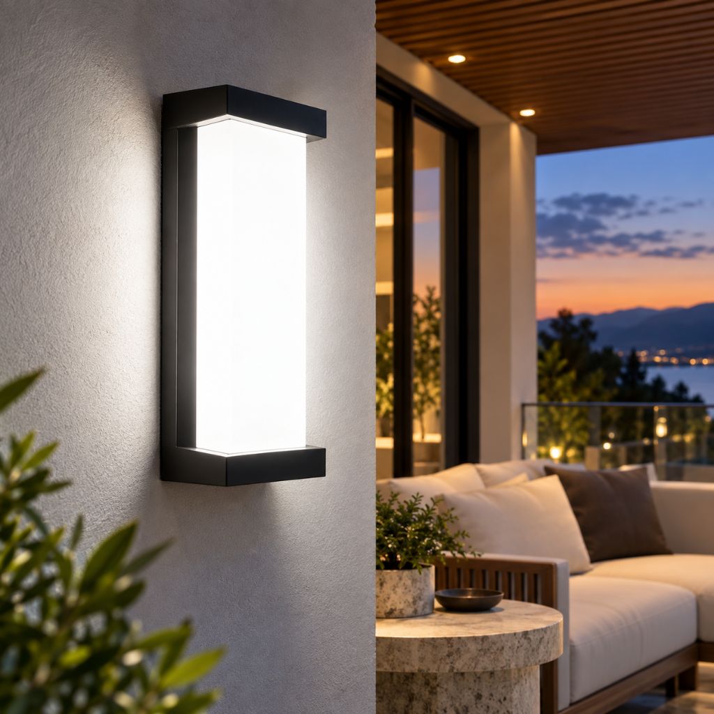 Rectangular IP65 LED Outdoor Porch Wall Light