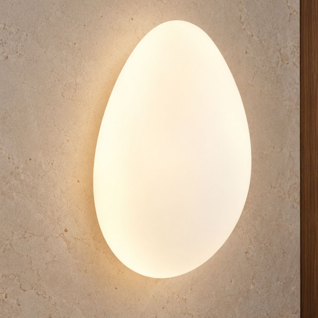 Pebble Shape LED Wall Light with Soft Diffused Glow