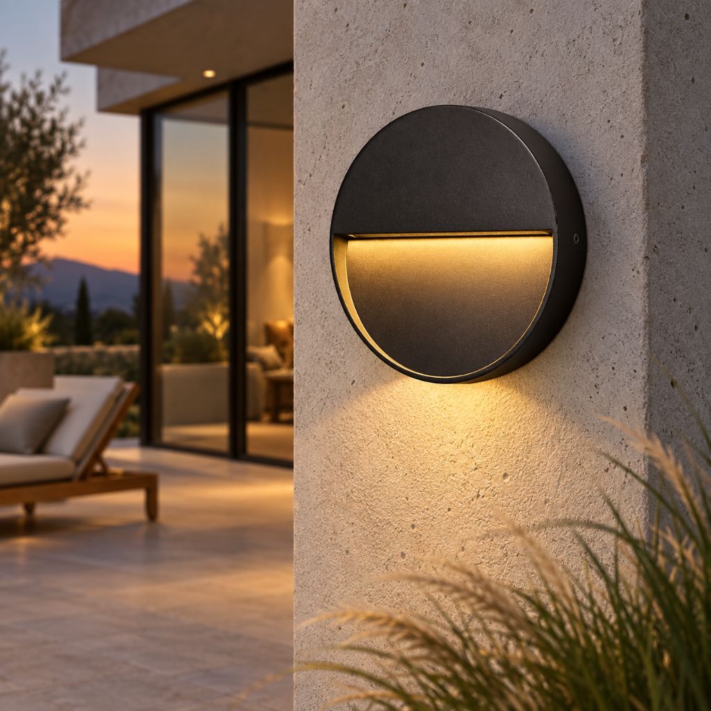 Round IP65 Outdoor LED Downlight Wall Sconce