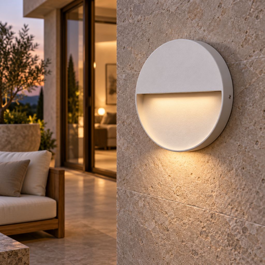 Round IP65 Outdoor LED Downlight Wall Sconce