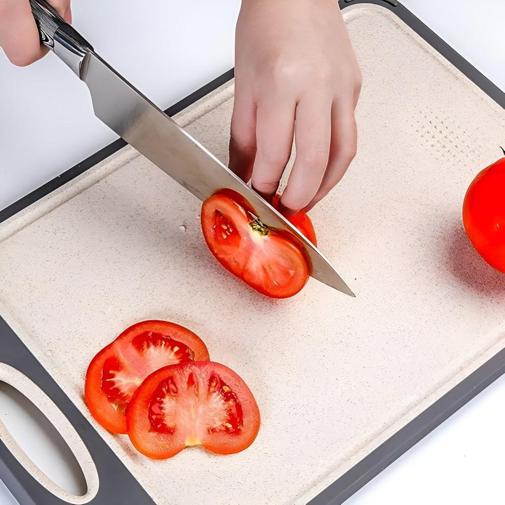 Stainless Steel & Fiber Double Sided Cutting Board