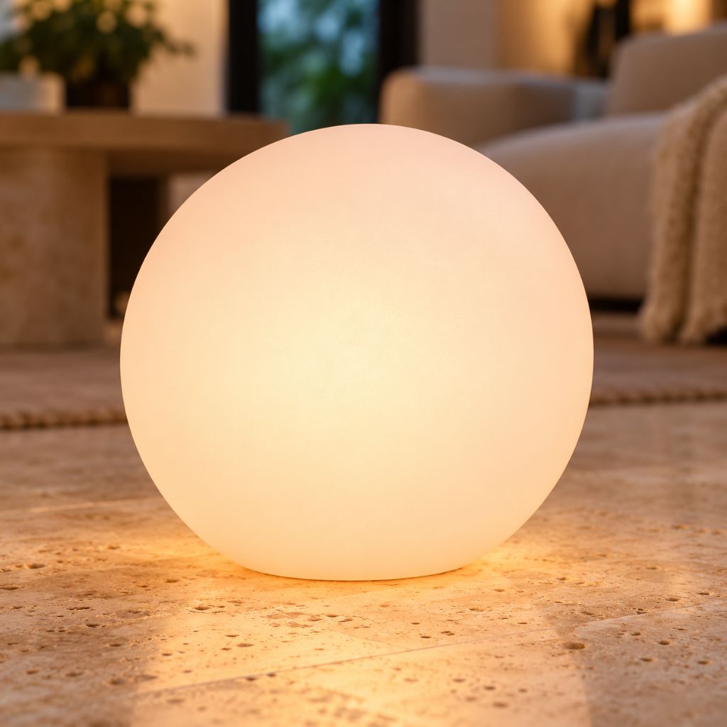 Colour-Changing LED Ball Floor Lamp with Remote Control
