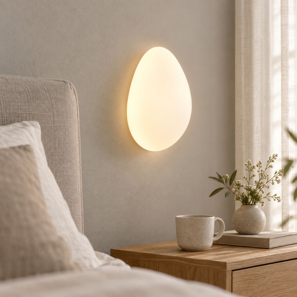 Pebble Shape LED Wall Light with Soft Diffused Glow