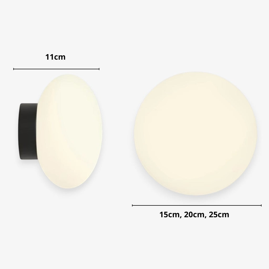 OpalHalo Nordic White Glass Orb Wall Sconce