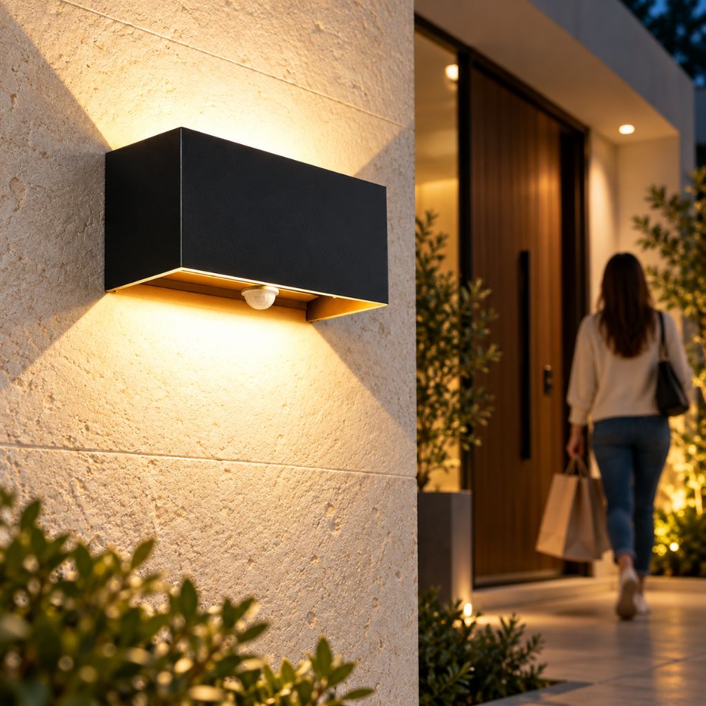 24W PIR Motion Sensor Up and Down LED Wall Light