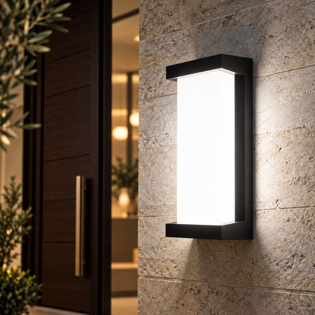 Rectangular IP65 LED Outdoor Porch Wall Light