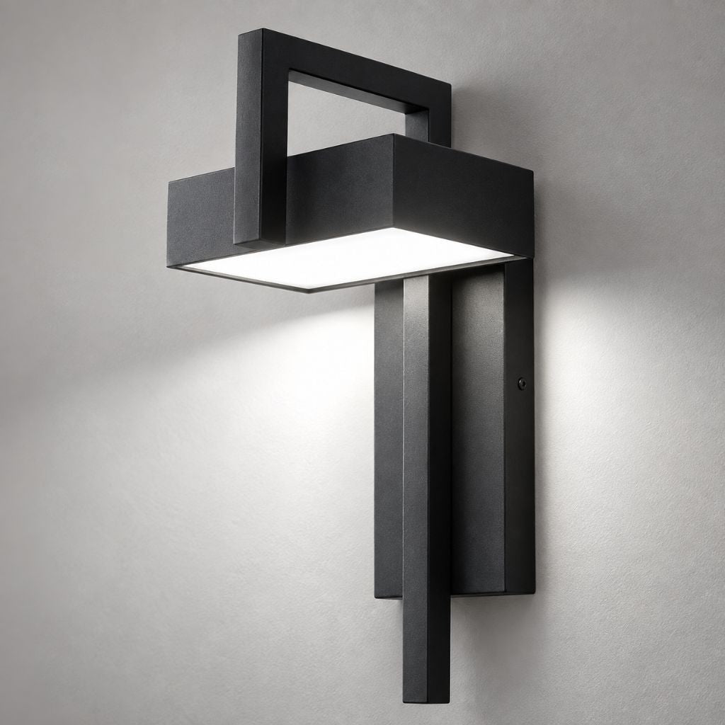 Modern Black Aluminum LED Outdoor Wall Sconce