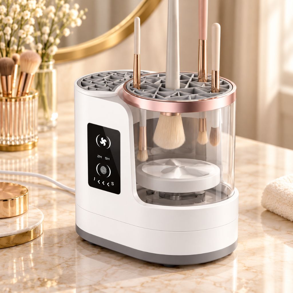 3-in-1 Electric Makeup Brush Cleaner and Dryer with Timer