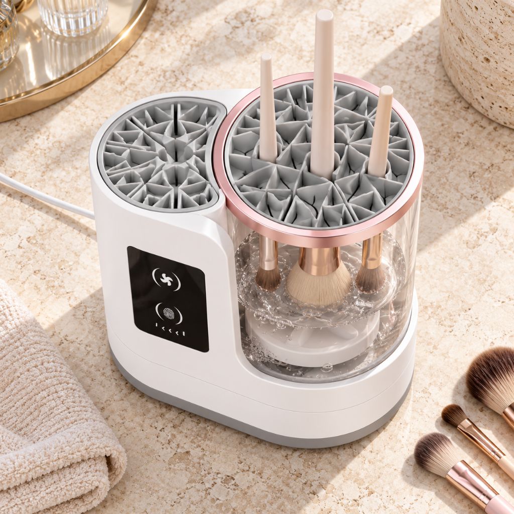 3-in-1 Electric Makeup Brush Cleaner and Dryer with Timer
