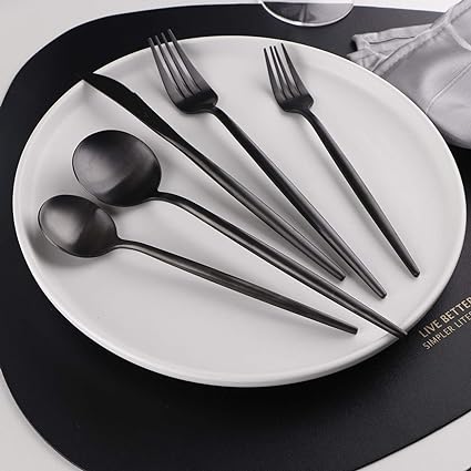 30 - Piece Minimalist Cutlery Set - Elegant Stainless Steel Flatware - Lattea Global