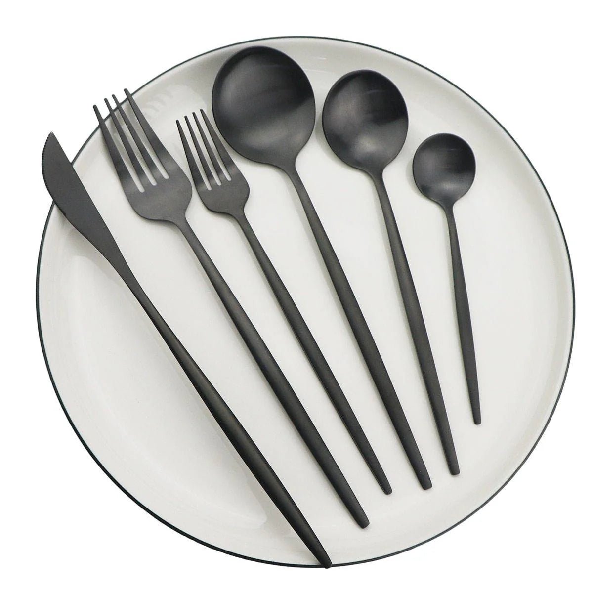 30 - Piece Minimalist Cutlery Set - Elegant Stainless Steel Flatware - Lattea Global