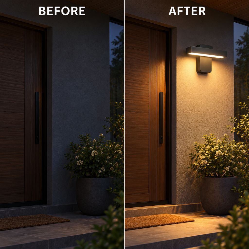 Rotatable LED Outdoor Wall Light with Optional Sensor
