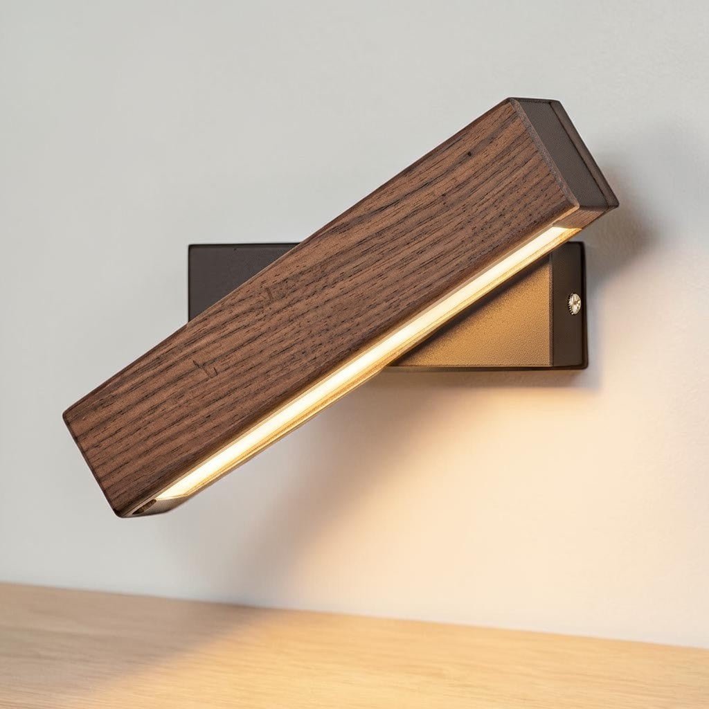 360° Swiveling Wooden Wall Light - Lattea Global