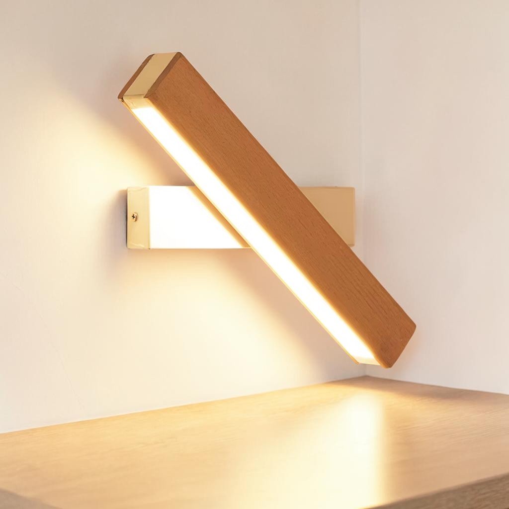 360° Swiveling Wooden Wall Light - Lattea Global