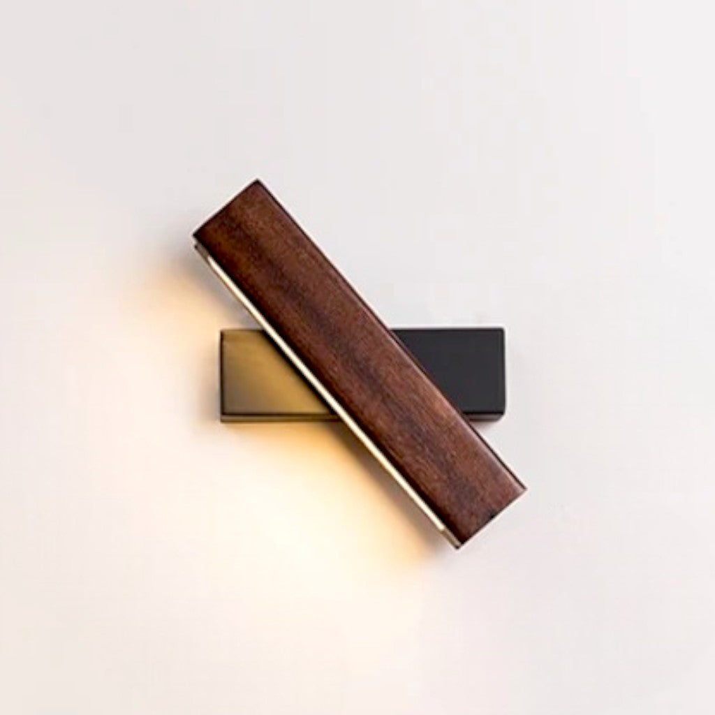 360° Swiveling Wooden Wall Light