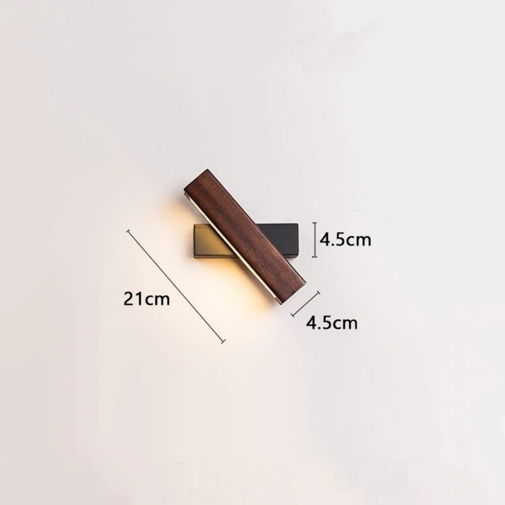 360° Swiveling Wooden Wall Light