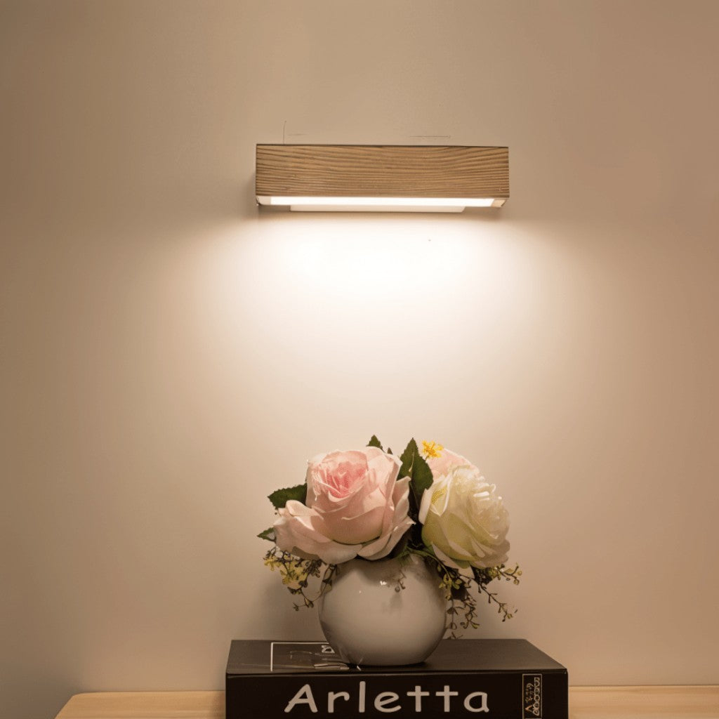 360° Swiveling Wooden Wall Light