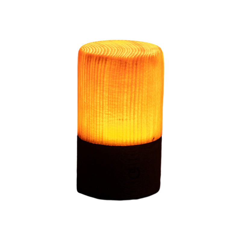 Wood Table Lamp with Translucent Grain Pattern