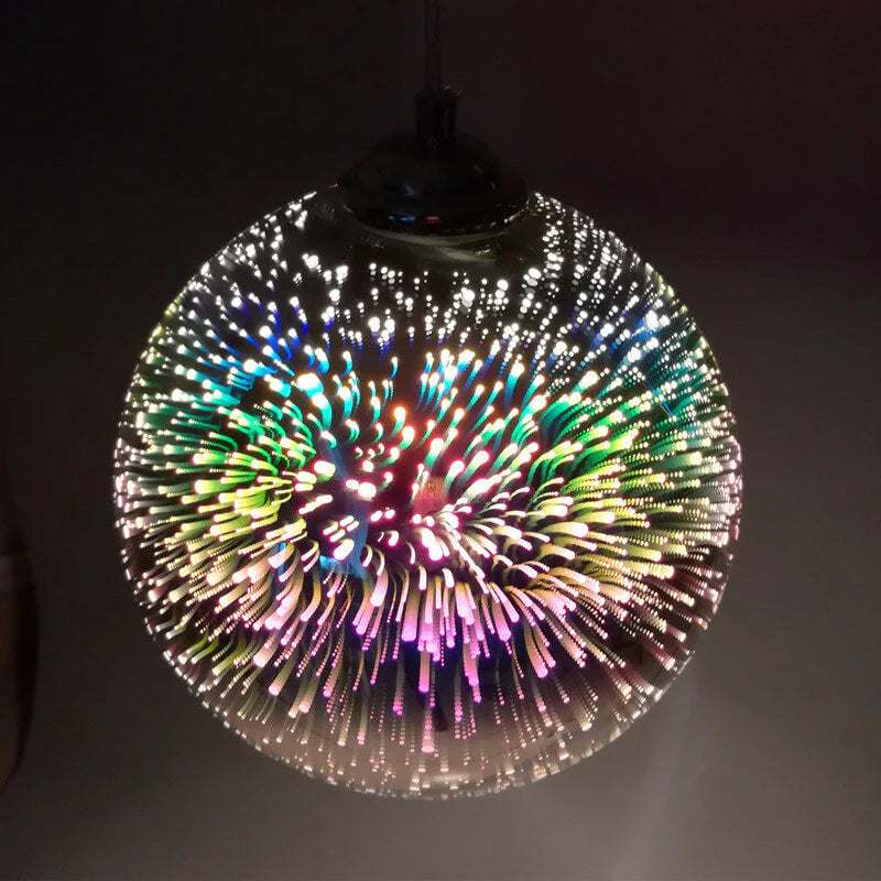 3D Firework Glass Pendant Light