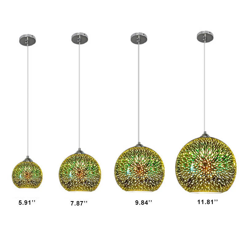 3D Firework Glass Pendant Light