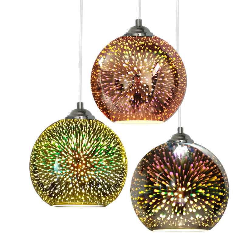 3D Firework Glass Pendant Light