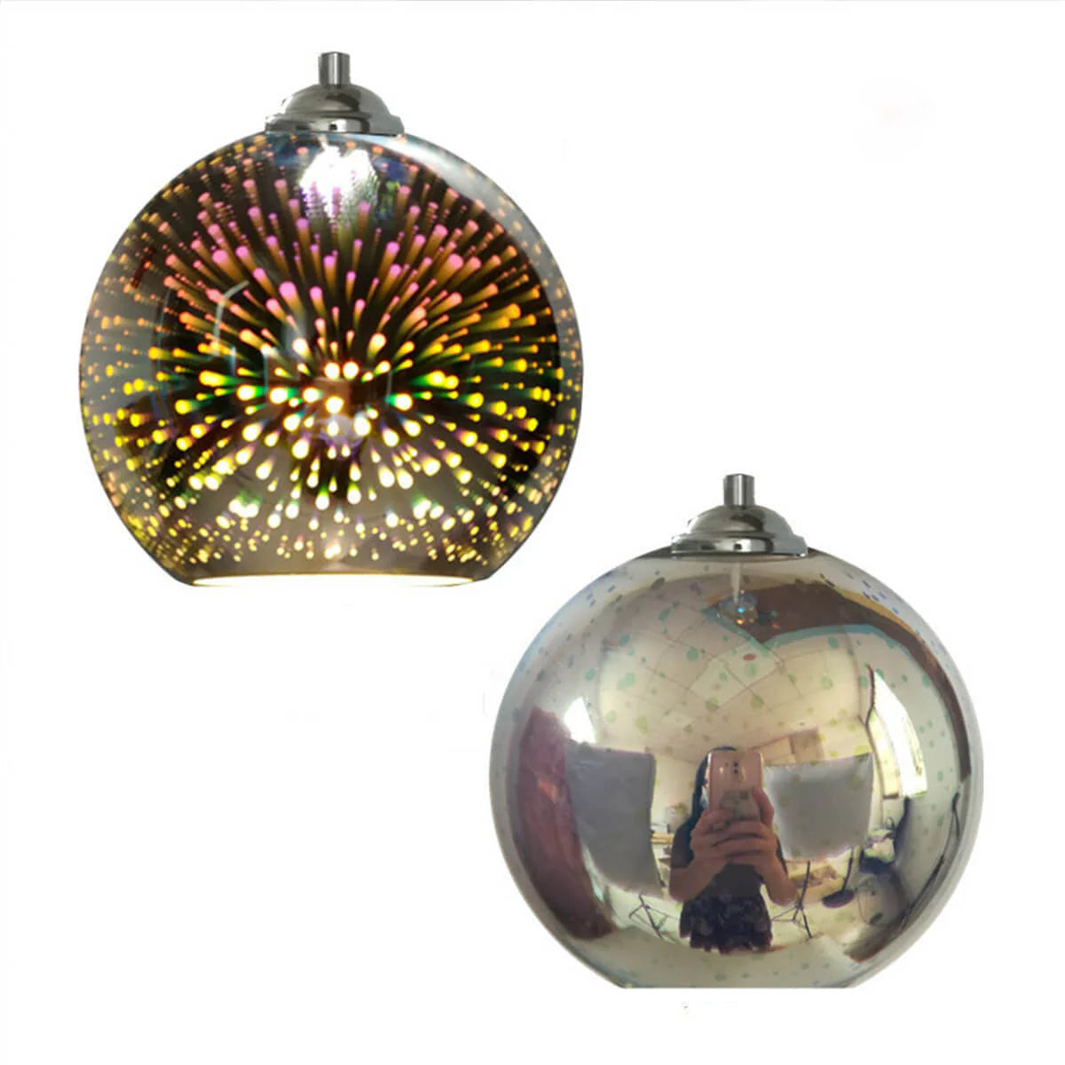 3D Firework Glass Pendant Light