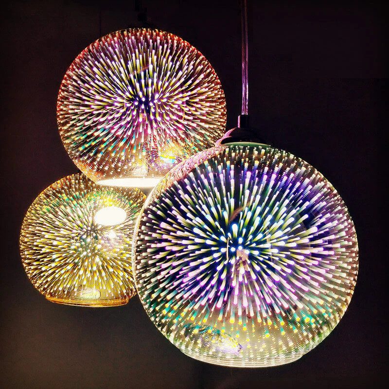 3D Firework Glass Pendant Light