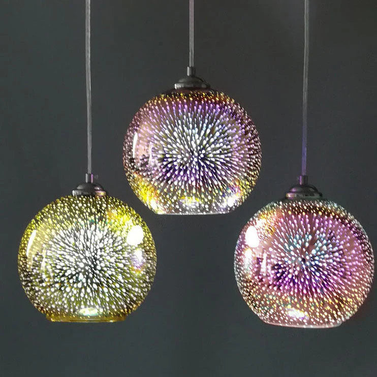 3D Firework Glass Pendant Light