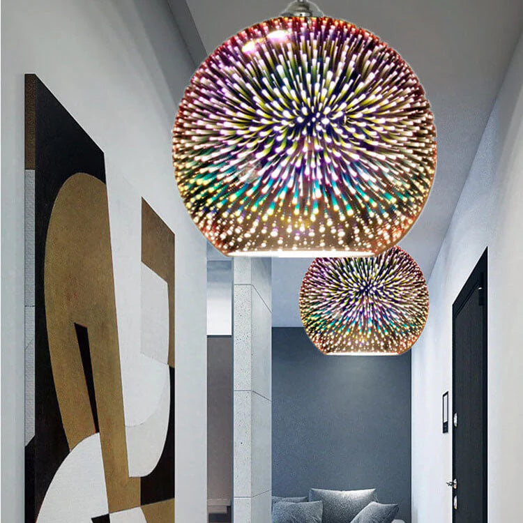 3D Firework Glass Pendant Light