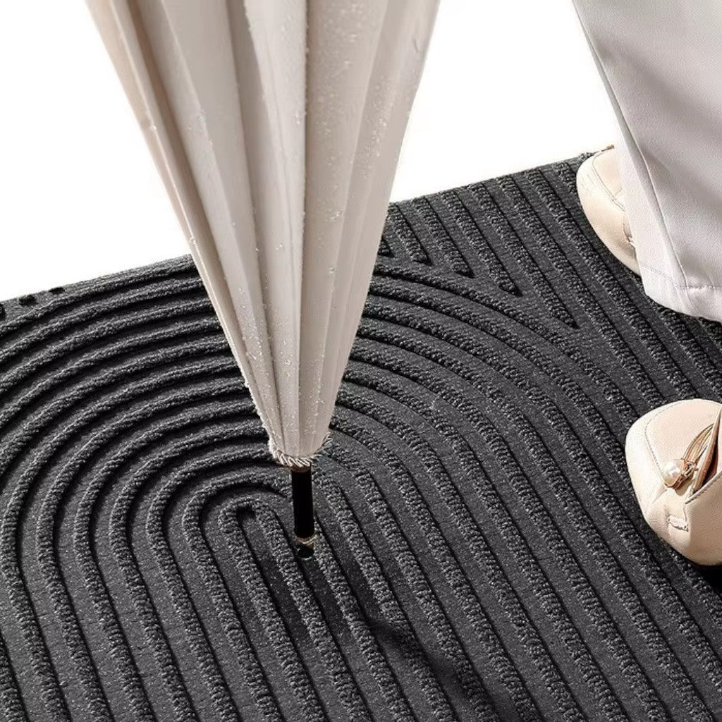 3D Grooved Geometric Doormat Anti - Slip Scraper Entrance Mat - Lattea Global
