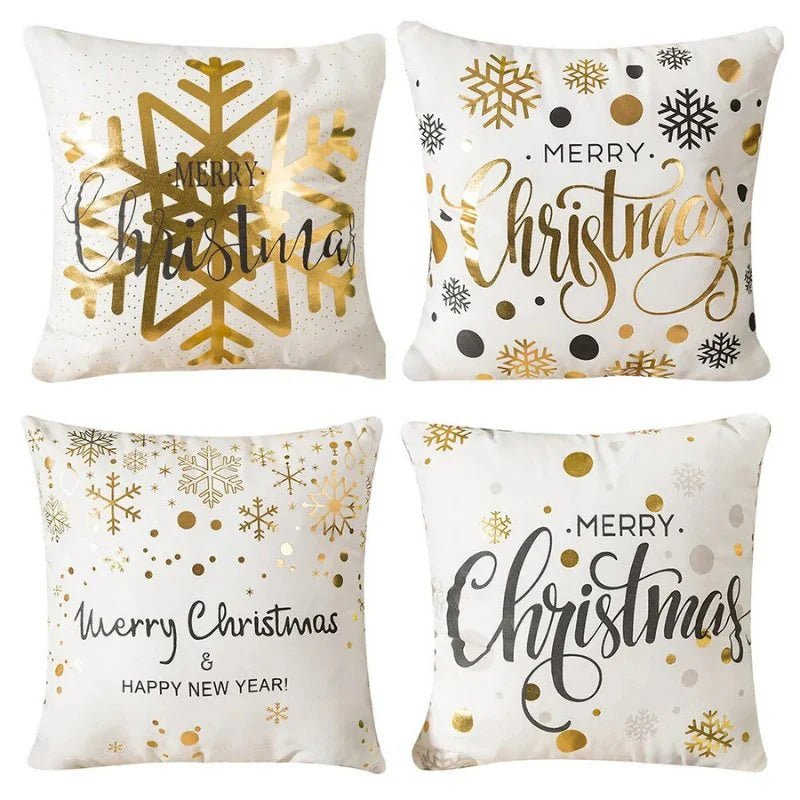 4 - Pack Christmas Cushion Covers - Decorative Pillow Covers - Lattea Global