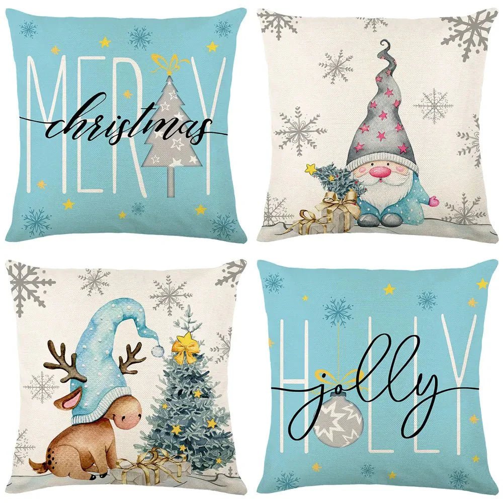 4 - Pack Christmas Cushion Covers - Decorative Pillow Covers - Lattea Global