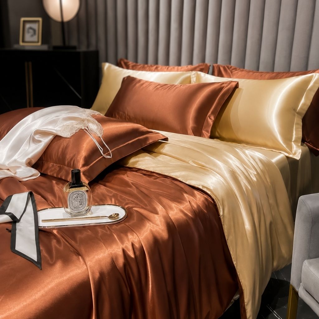 4-Piece Washed Silk Bedding Set