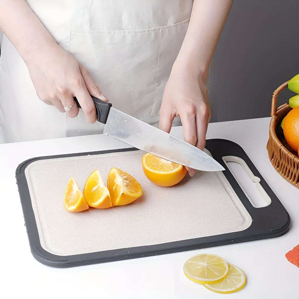 Stainless Steel & Fiber Double Sided Cutting Board