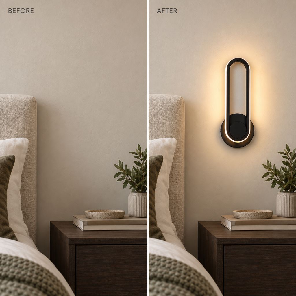 330° Rotatable Aluminum LED Wall Light for Bedside