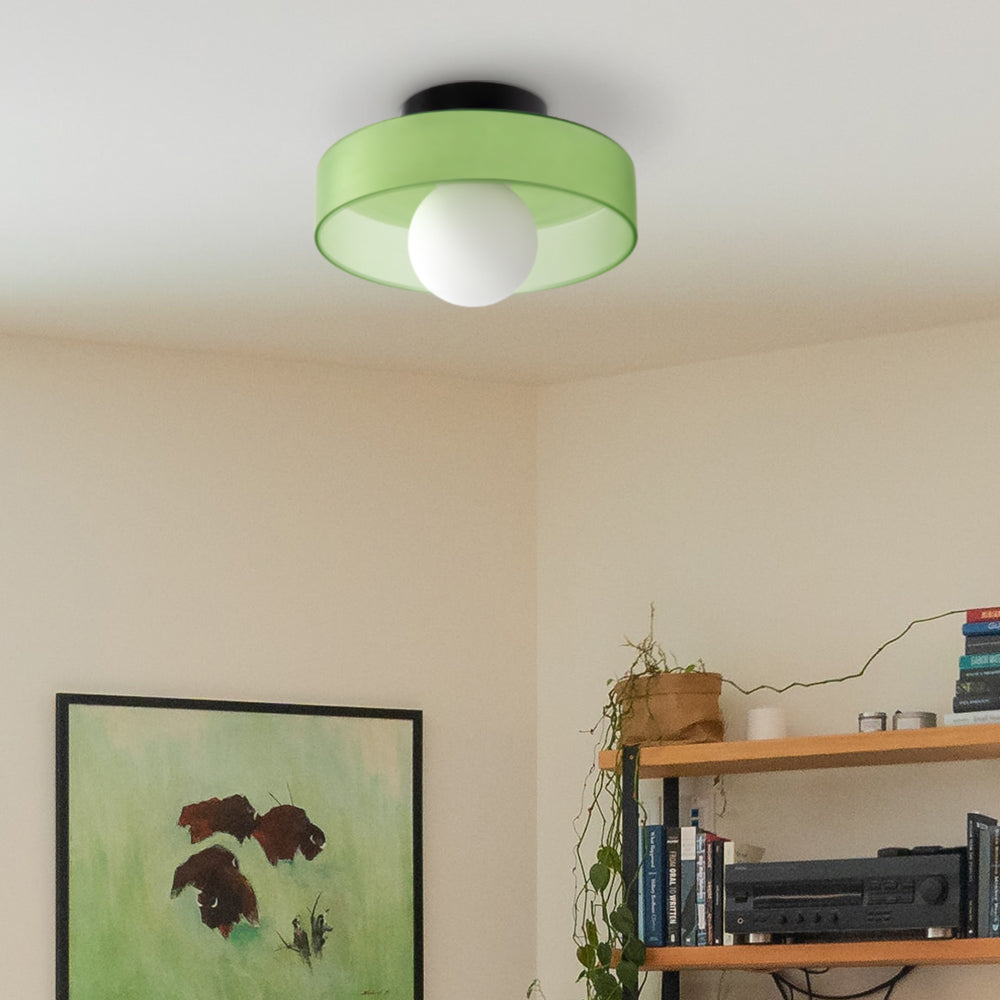 Sleek Round Glass Ceiling Light