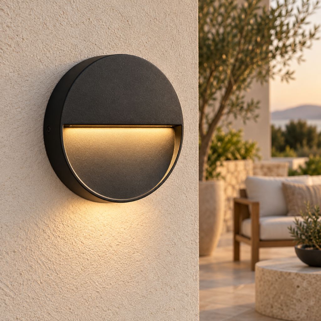 Round IP65 Outdoor LED Downlight Wall Sconce