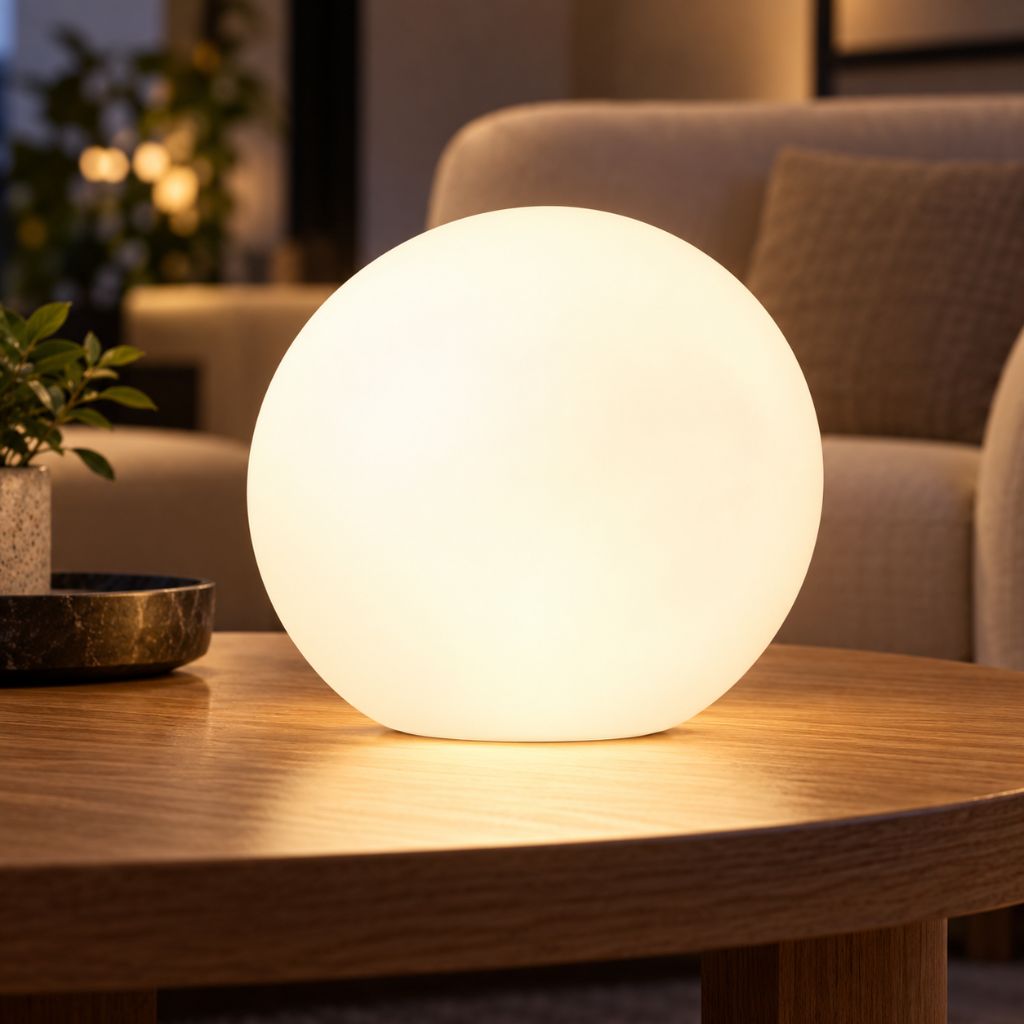 Colour-Changing LED Ball Floor Lamp with Remote Control