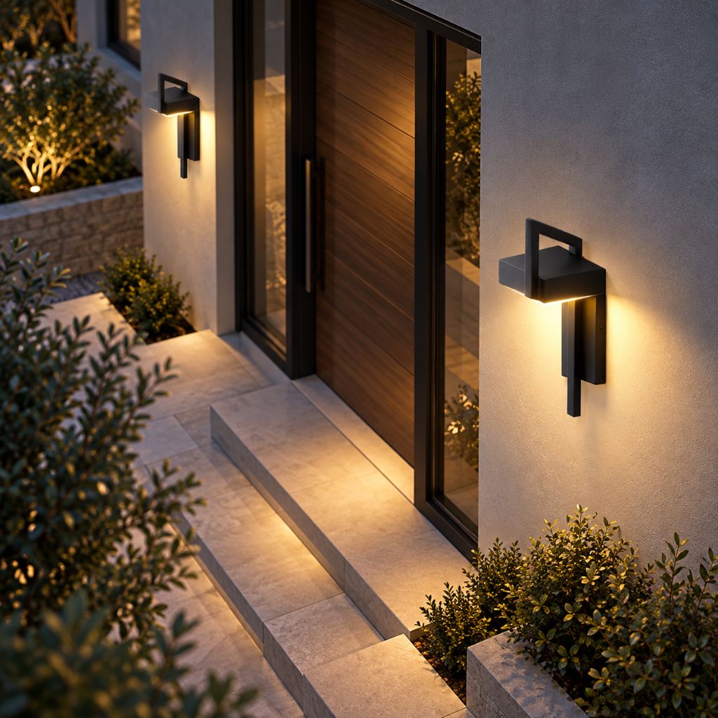 Modern Black Aluminum LED Outdoor Wall Sconce