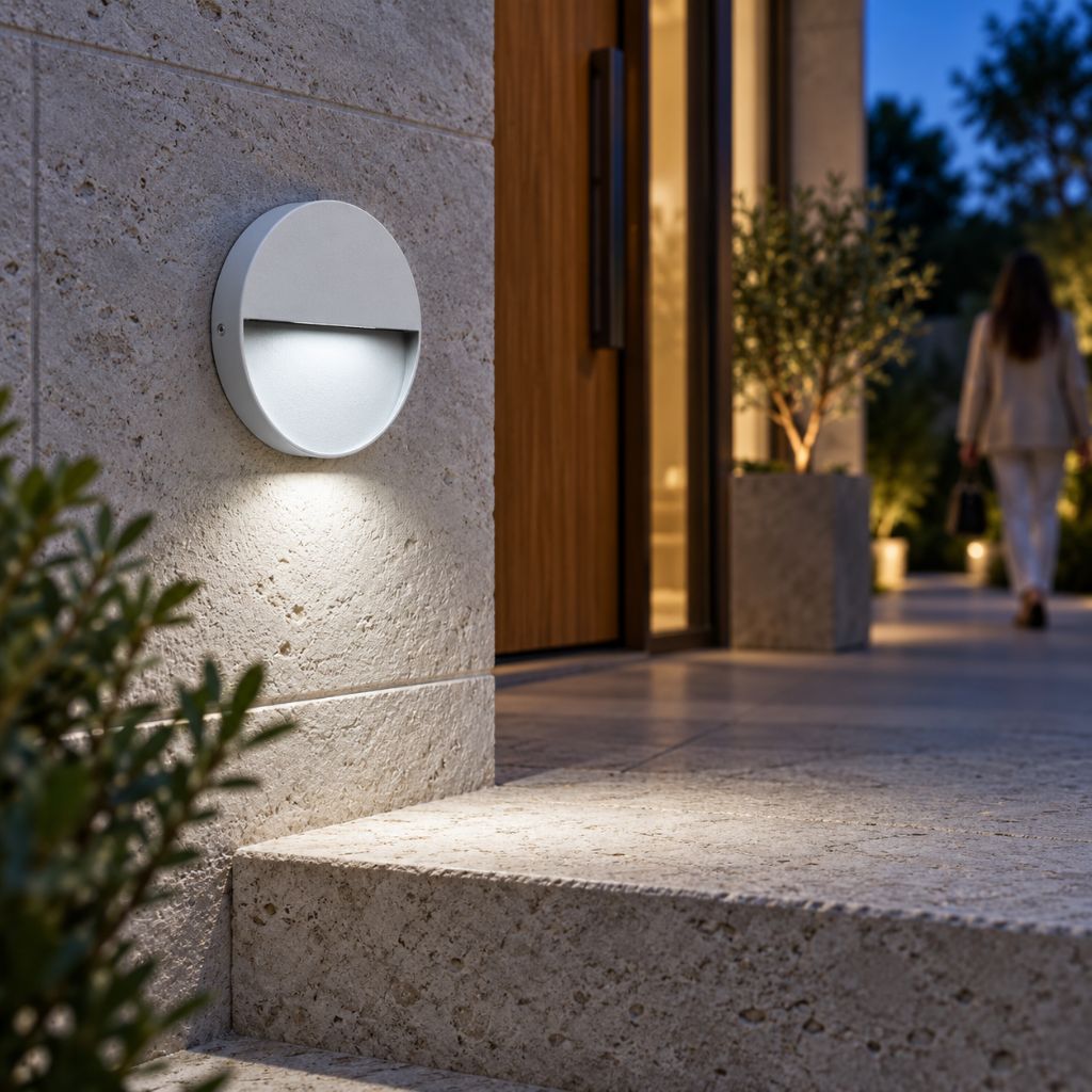 Round IP65 Outdoor LED Downlight Wall Sconce