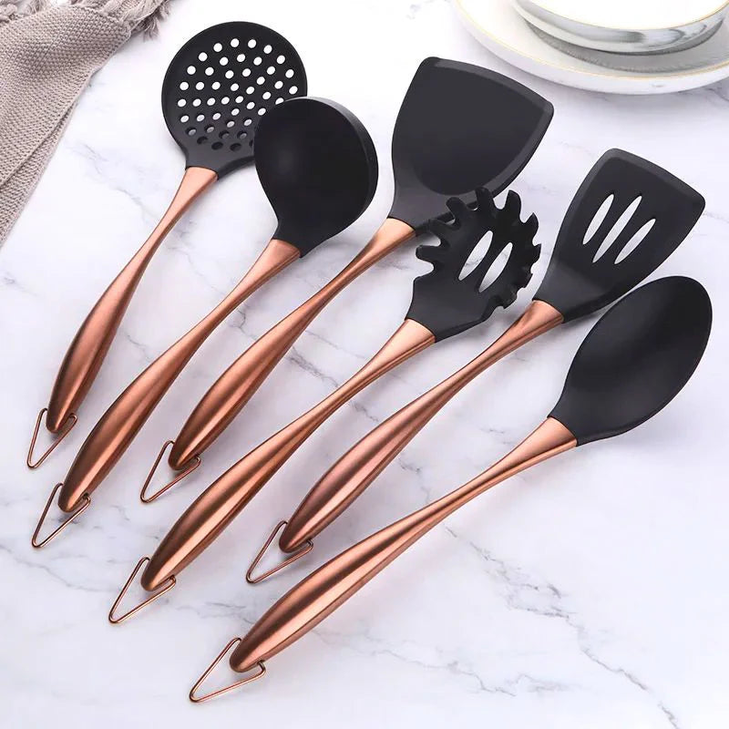 Stainless Steel Utensil Set with Non-Stick Surface Lattea