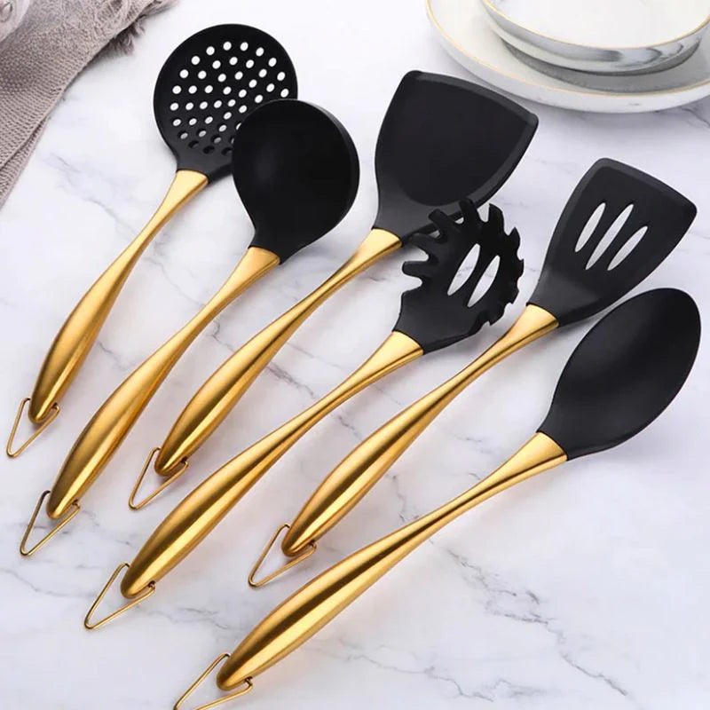 Stainless Steel Utensil Set with Non-Stick Surface Lattea