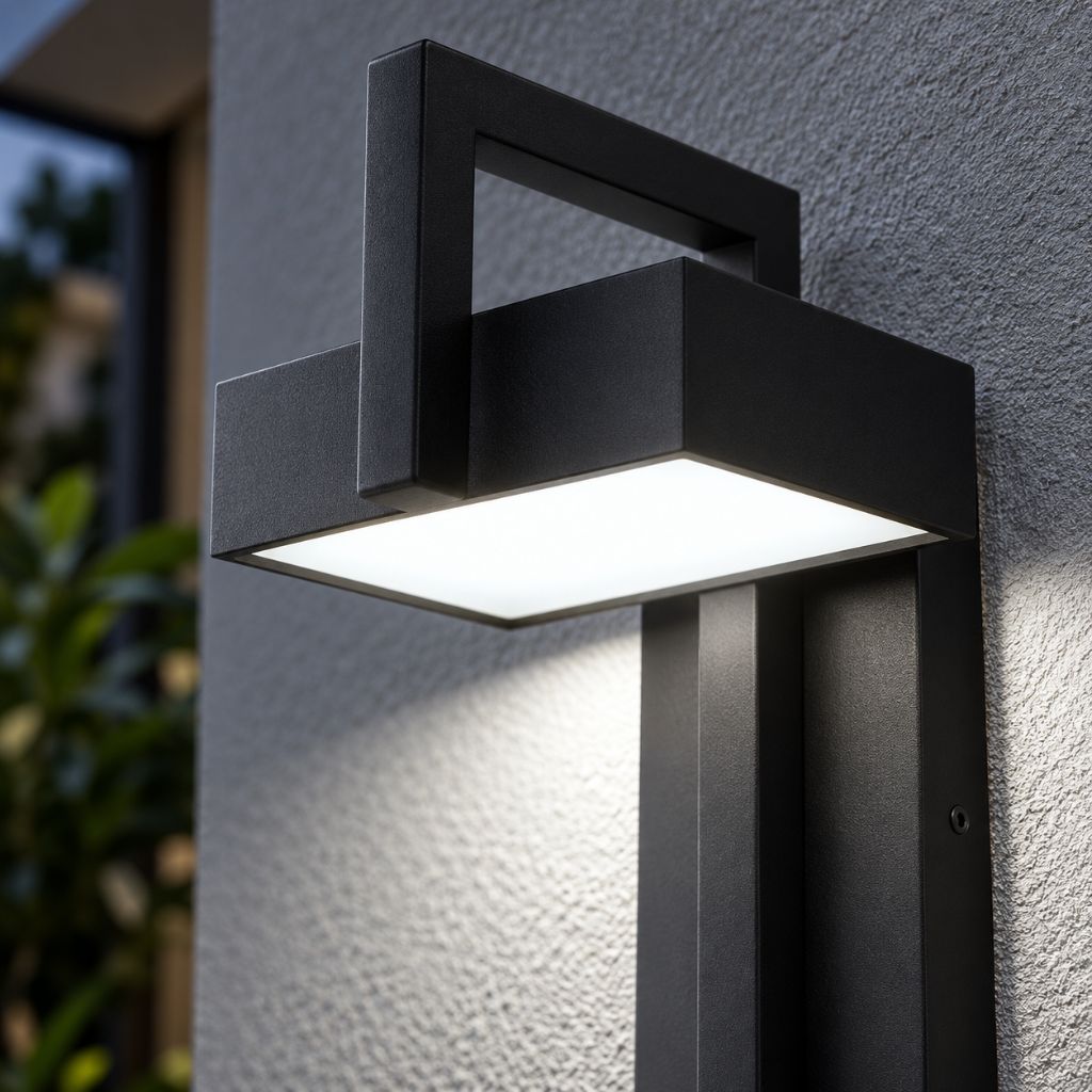 Modern Black Aluminum LED Outdoor Wall Sconce