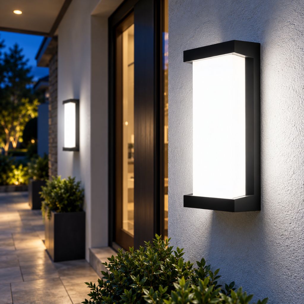 Rectangular IP65 LED Outdoor Porch Wall Light