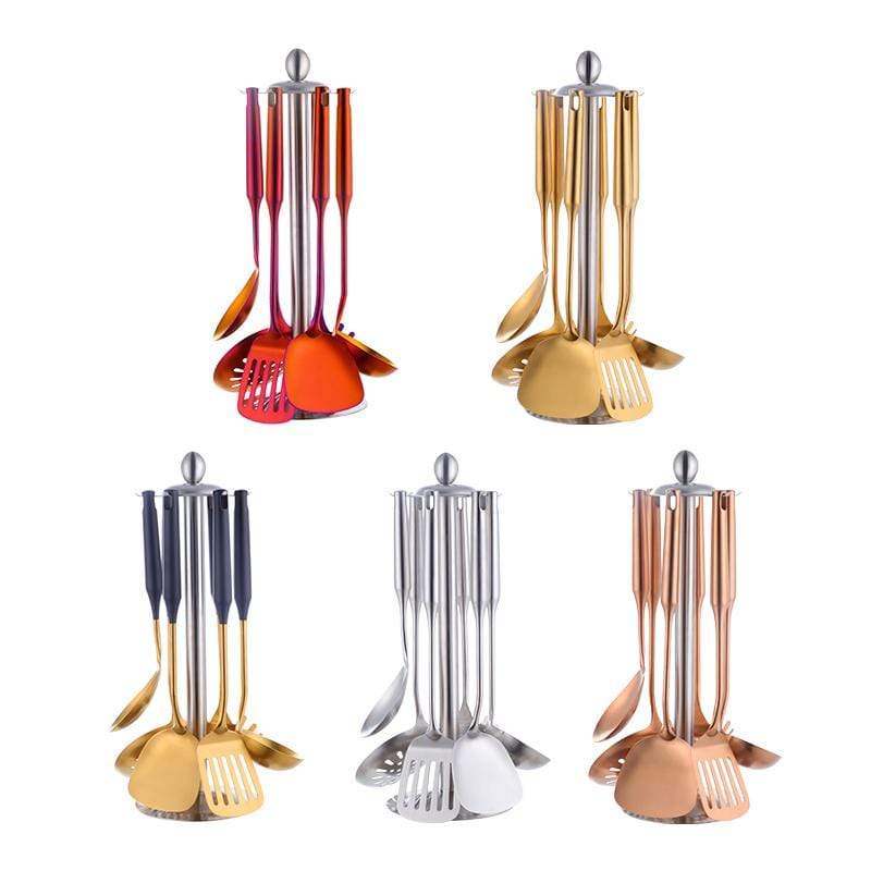 Stockholm  7-Piece Stainless Steel Cooking Utensils Set Lattea