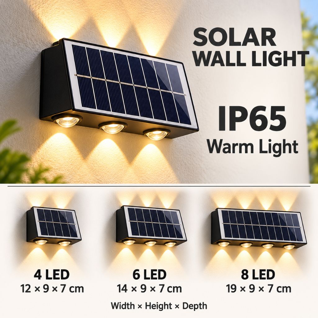 IP65 Solar Up and Down LED Wall Wash Light