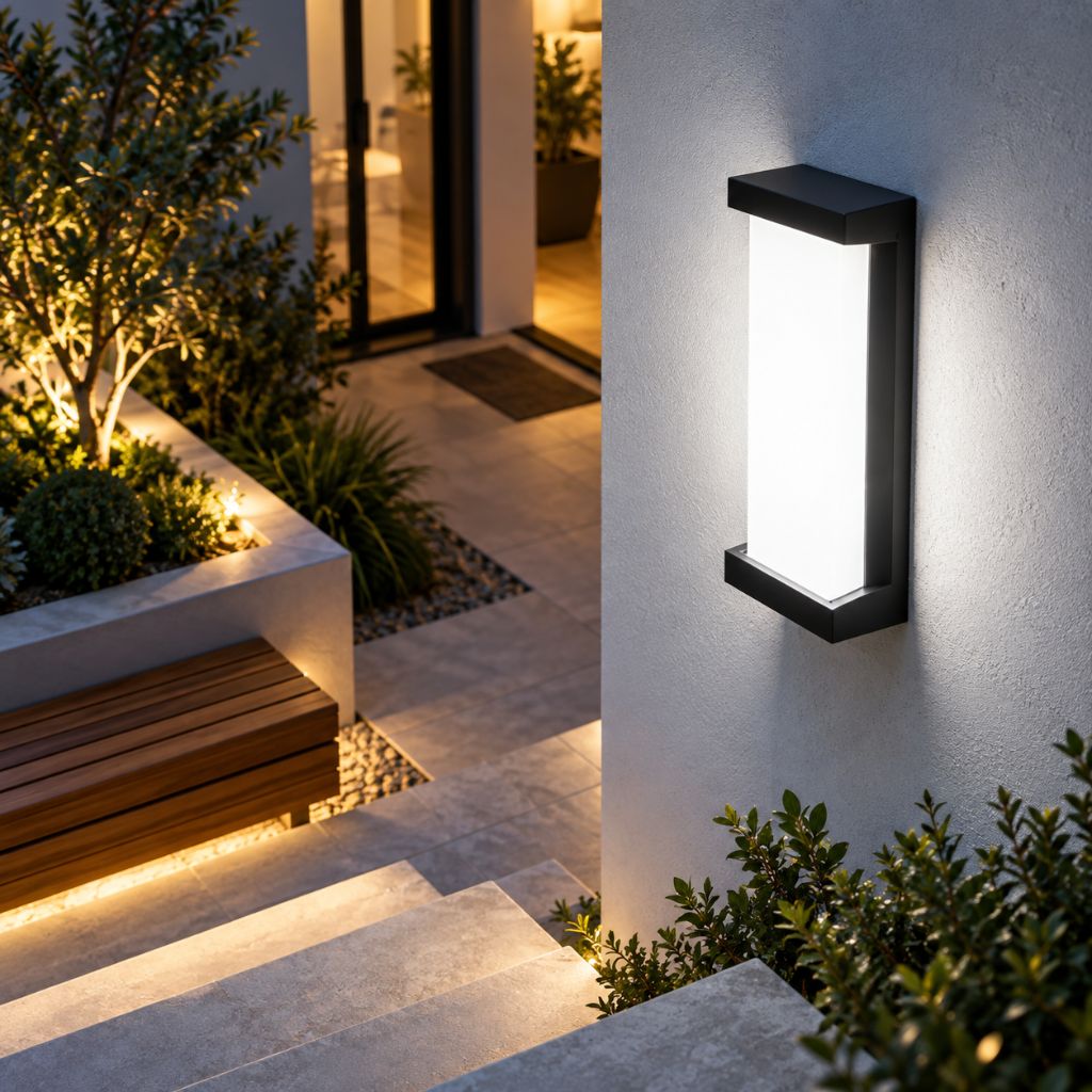 Rectangular IP65 LED Outdoor Porch Wall Light