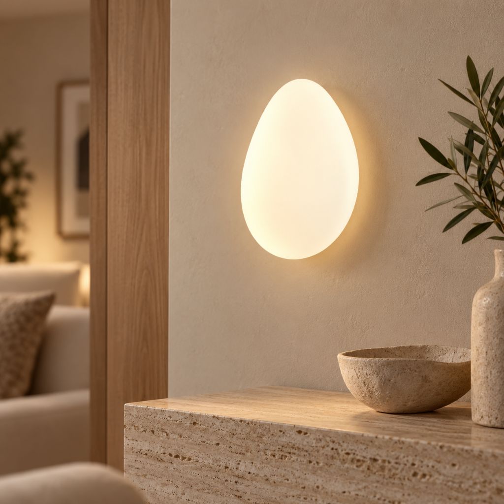 Pebble Shape LED Wall Light with Soft Diffused Glow