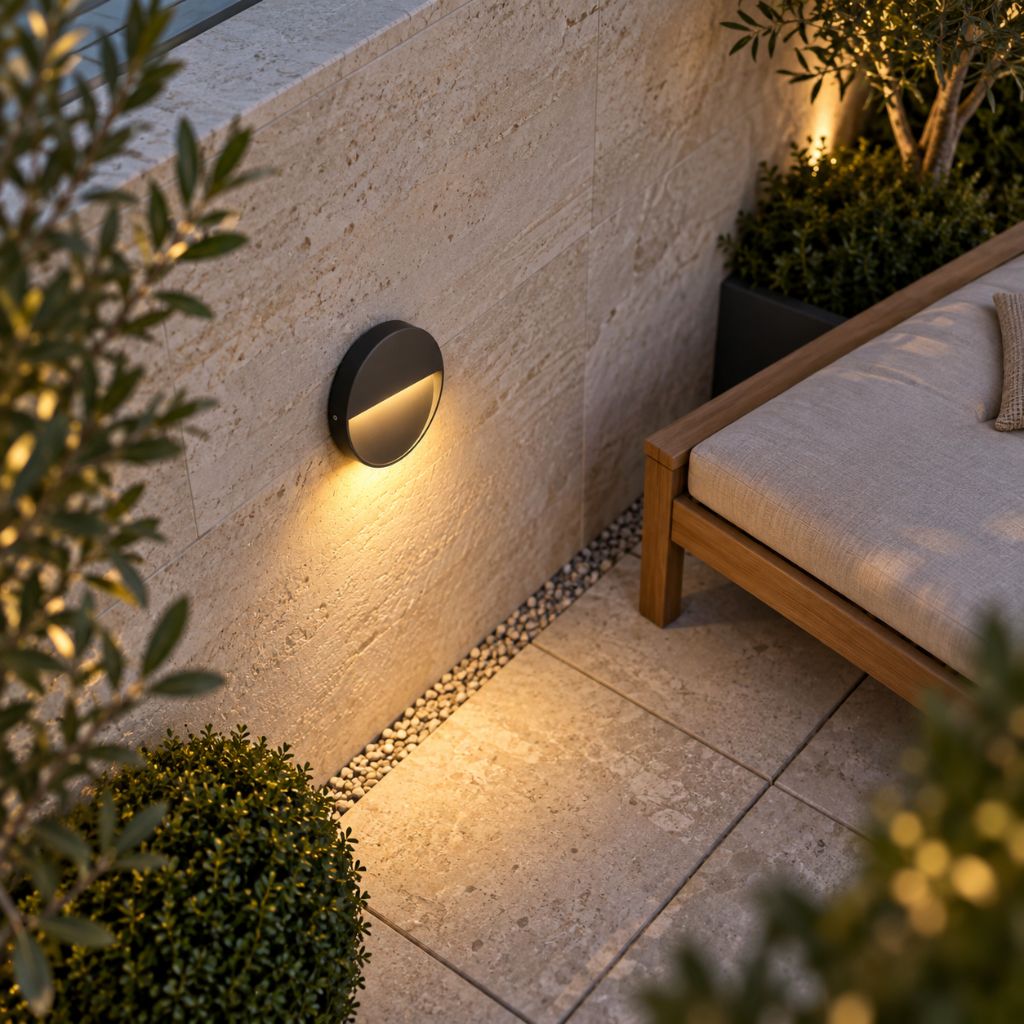 Round IP65 Outdoor LED Downlight Wall Sconce
